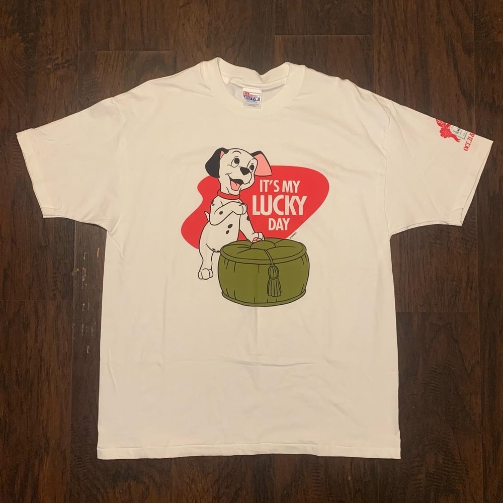 1995 Disney 101 Dalmatians It’s My Lucky Day Hanes Beefy Tee